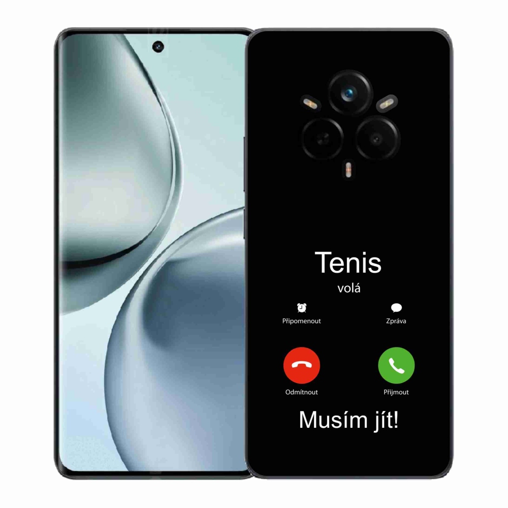 Gél borítás mmCase a Realme 14 Pro 5G-n - teniszhívások fekete háttérrel