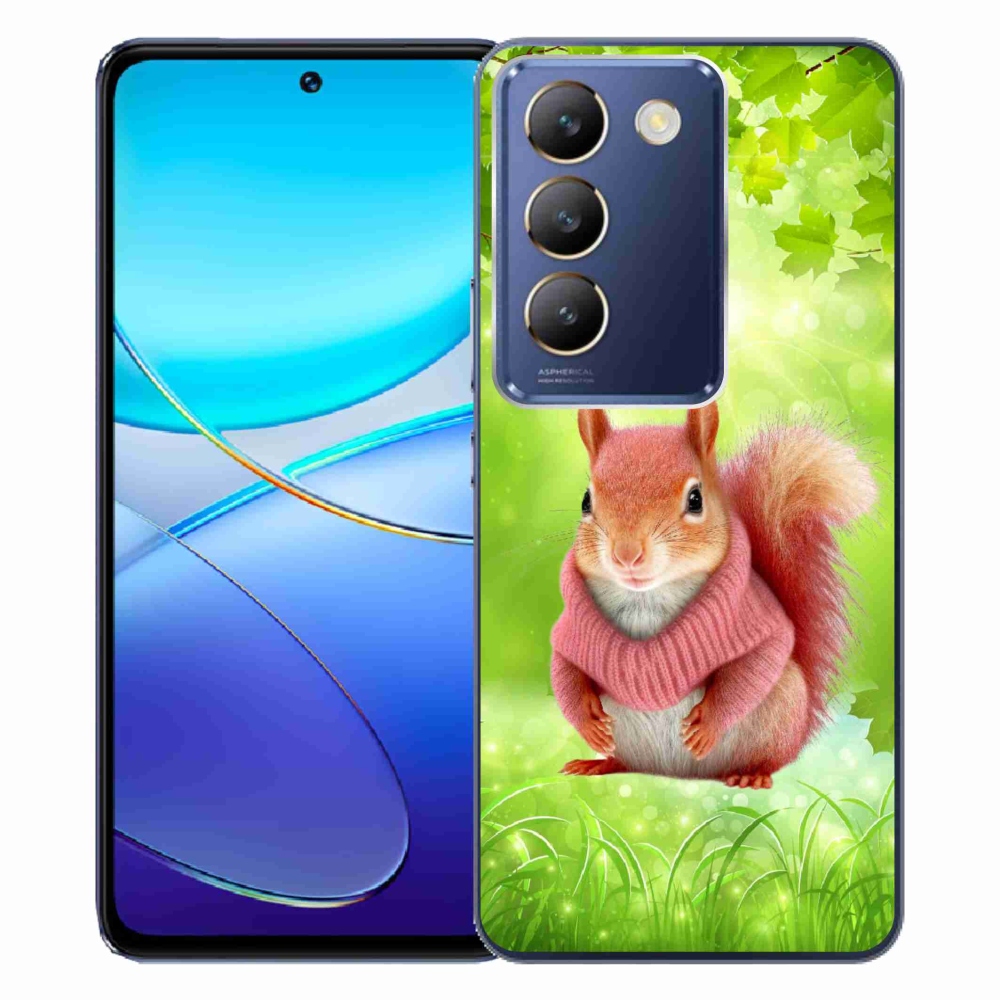 Gél borítás mmCase a Vivo V40 SE 4G/5G készülékhez - mókus pulóverben
