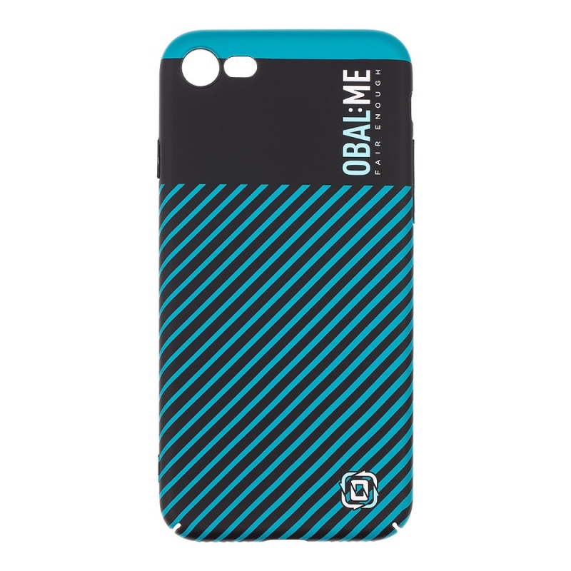Borító:ME Flossy Stripes Cover for Apple iPhone 7/8/SE2020/SE2022 Fekete/Teal borító az Apple iPhone 7/8/SE2020/SE2022 készülékhez
