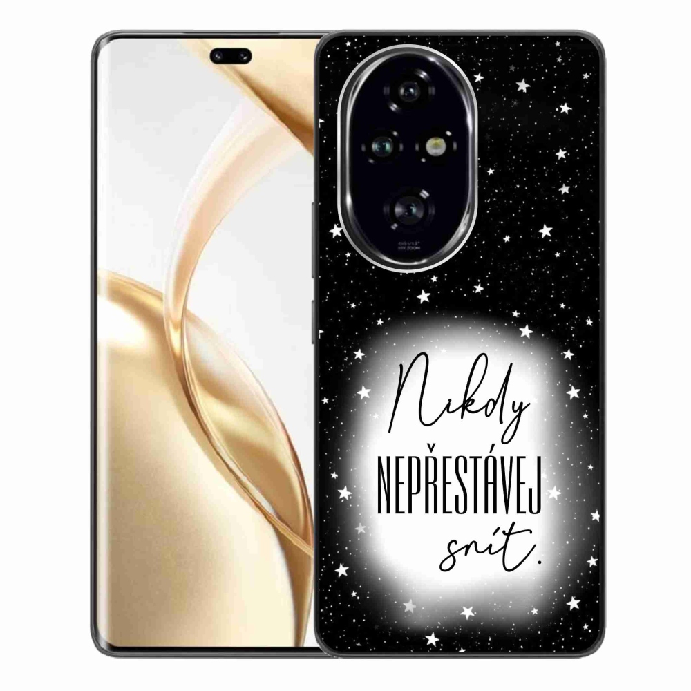 Gél borító mmCase a Honor 200 Pro 5G készülékhez - Quote 1 fehér és fekete háttérrel