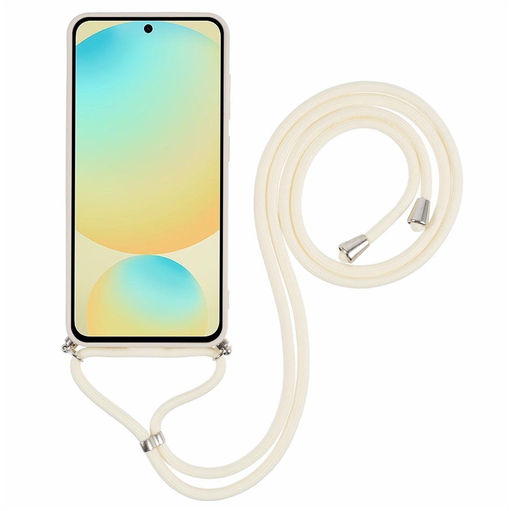 Bélelt zselés tok húzózsinórral Samsung Galaxy S25 FE készülékhez - fehér