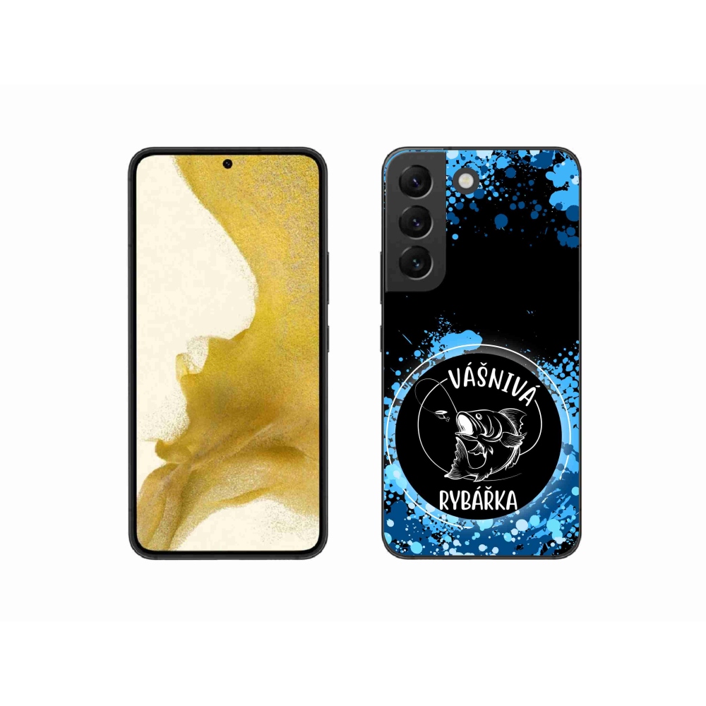 Gél borító mmCase Samsung Galaxy S22 5G - szenvedélyes halásznő fekete háttérrel