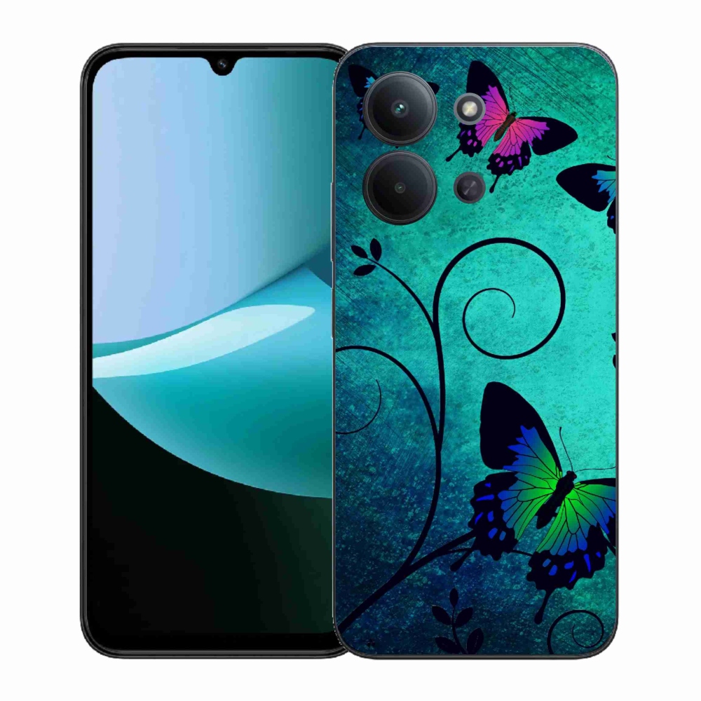 Gél borítás mmCase a Xiaomi Redmi 15C 4G (171mm)/Poco C85 4G (171mm) - színes pillangókhoz