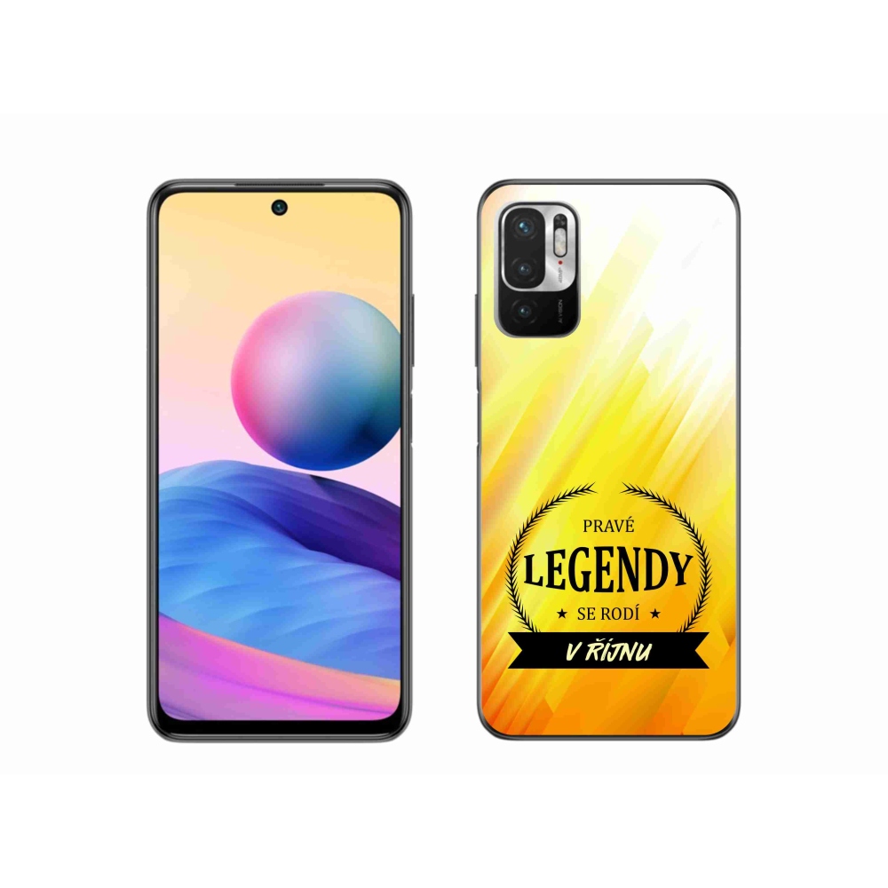 Gél borító mmCase a Xiaomi Redmi Note 10 5G - Októberi legendák sárga háttérrel