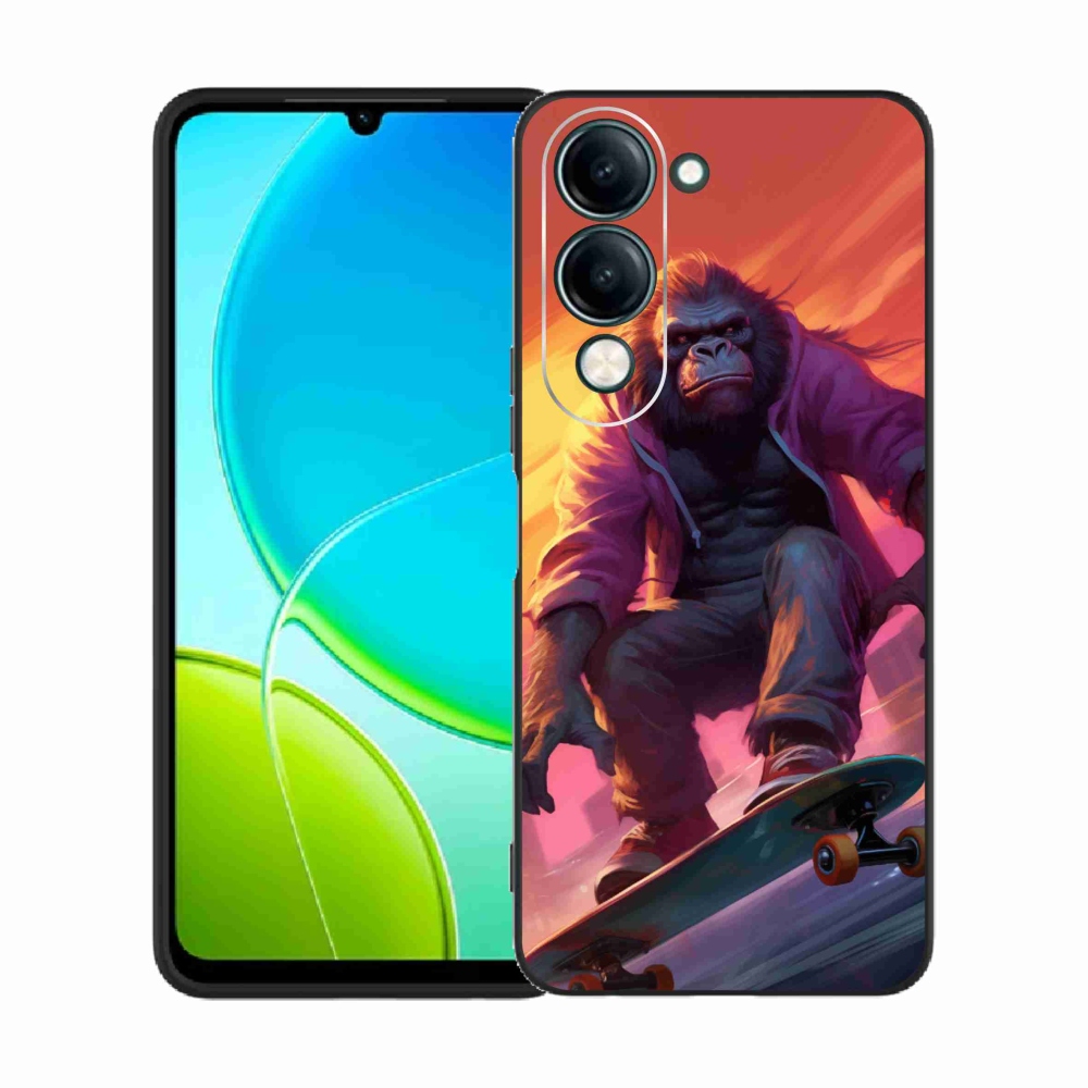 Gél borítás mmCase a Vivo Y29s 5G-hez - gorilla a gördeszkán