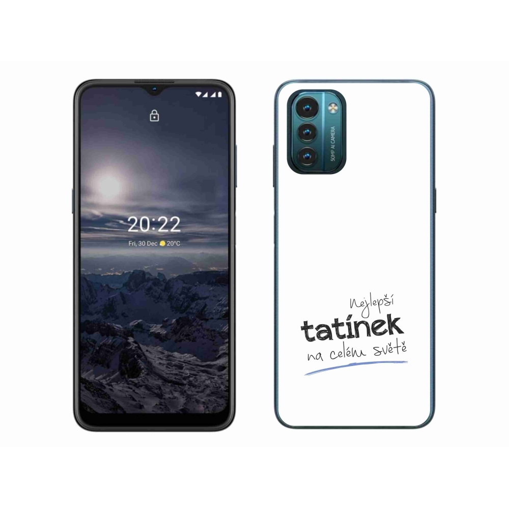 Zselés borítás mmCase a Nokia G11/G21 készülékhez - legjobb apuci 4 fehér háttérrel