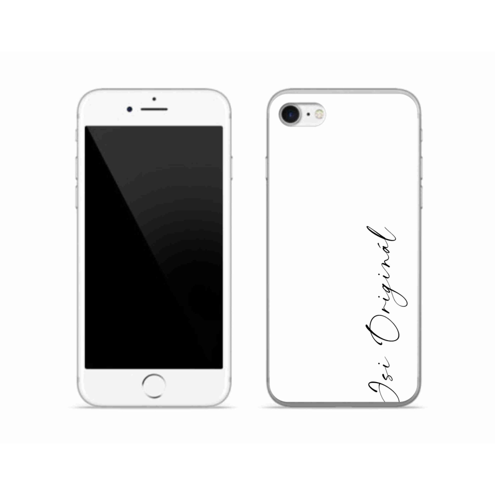Gél borító mmCase iPhone SE (2020) - te vagy az eredeti fehér háttér