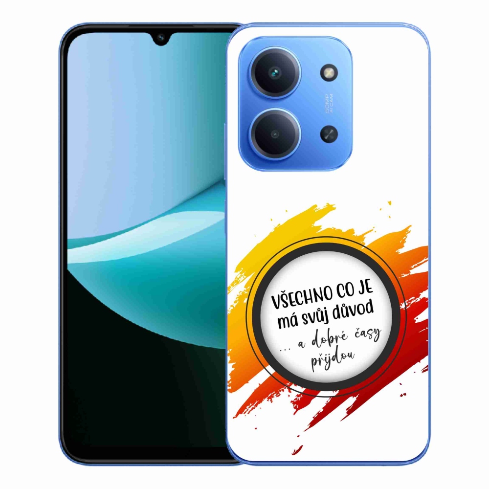 Gél borítás mmCase a Xiaomi Redmi 15C 4G/5G (173mm) - idézet 3 fehér háttérrel
