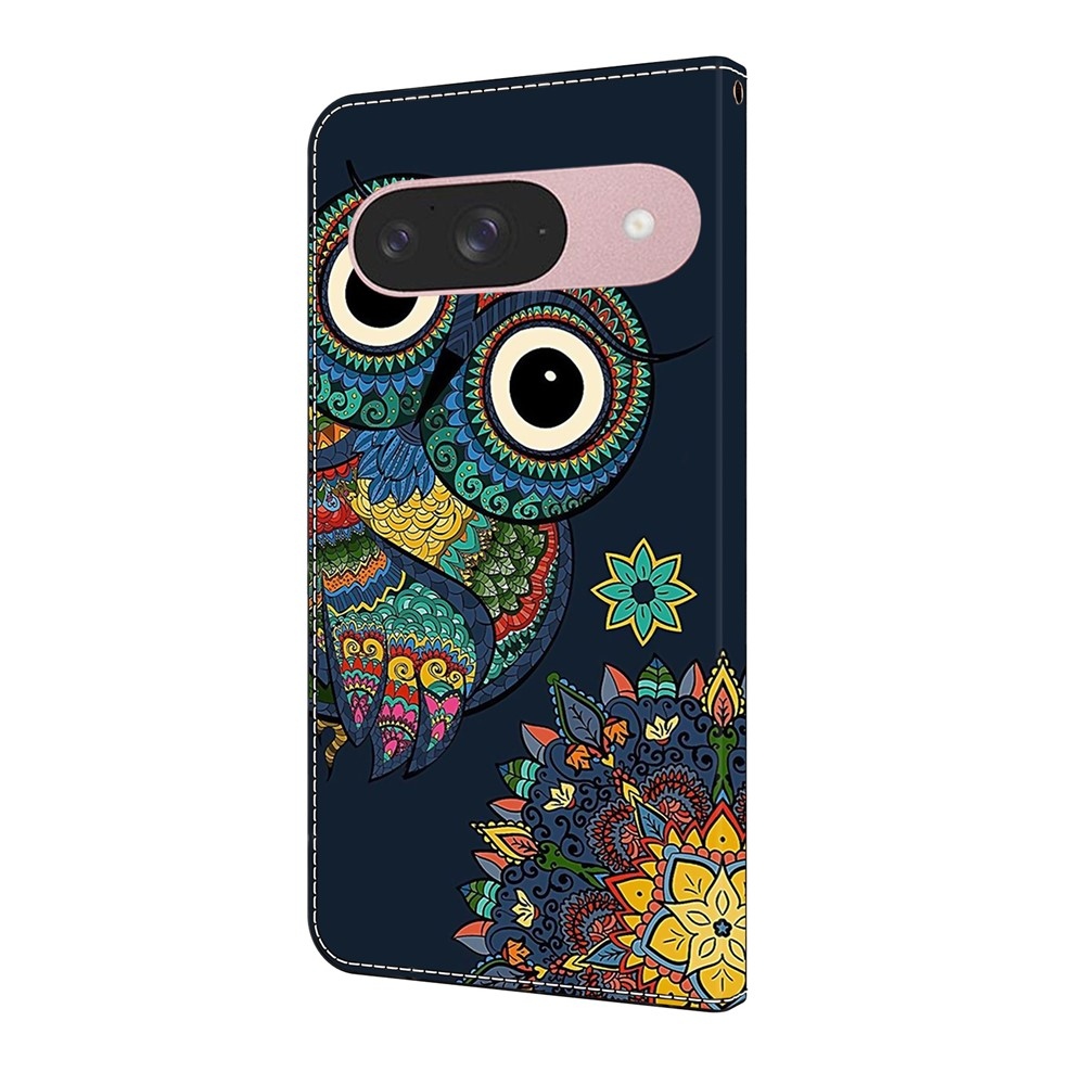 Sima könyvtáska Google Pixel 10 Pro/Pixel 10 - bagoly és mandala