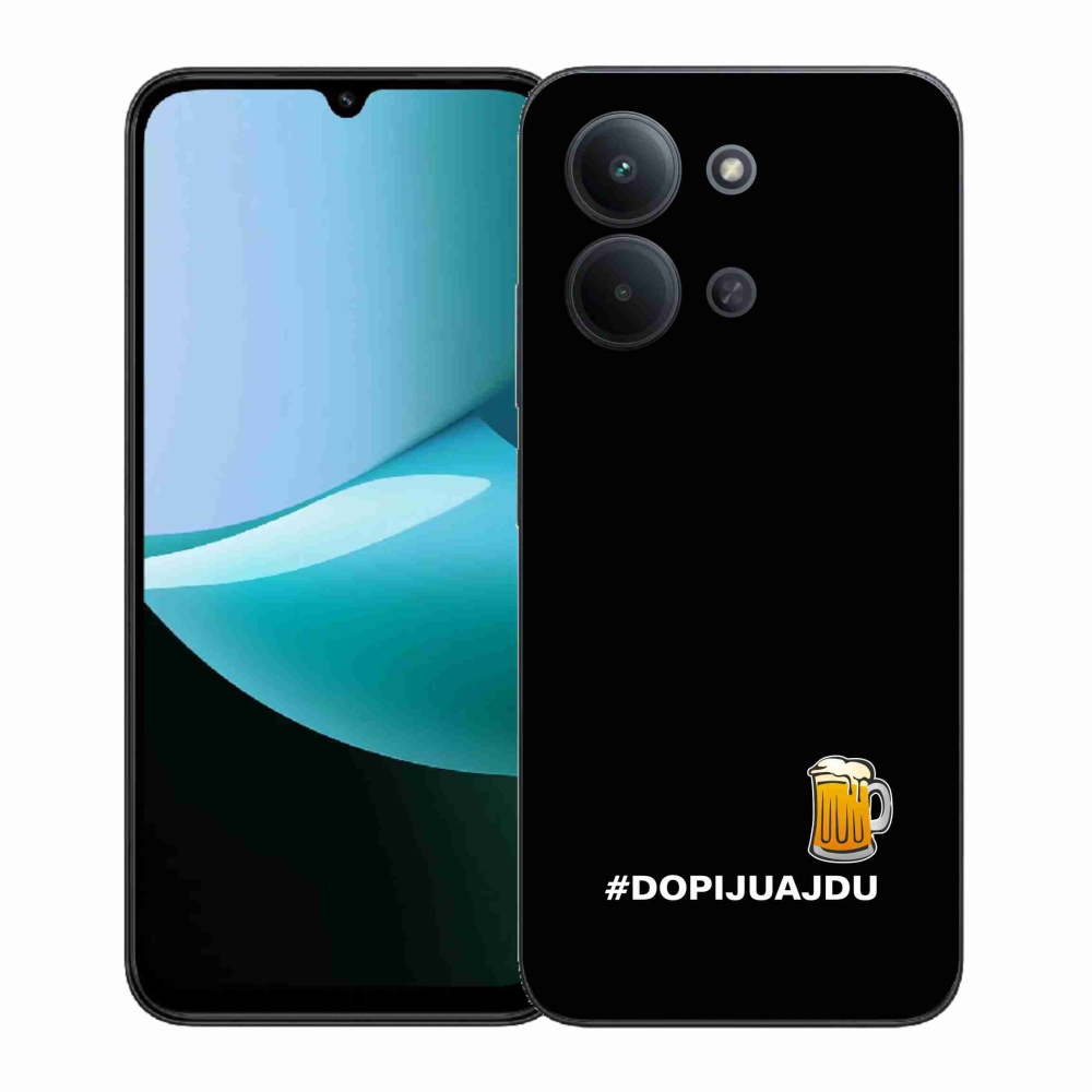 Gél borítás mmCase a Xiaomi Redmi 15C 4G (171mm)/Poco C85 4G (171mm) - sör motívum 1 fekete háttérrel