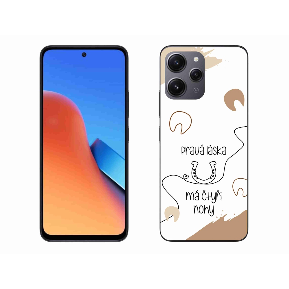 Gél borítás mmCase a Xiaomi Redmi 12-hez - ló motívum fehér háttérrel