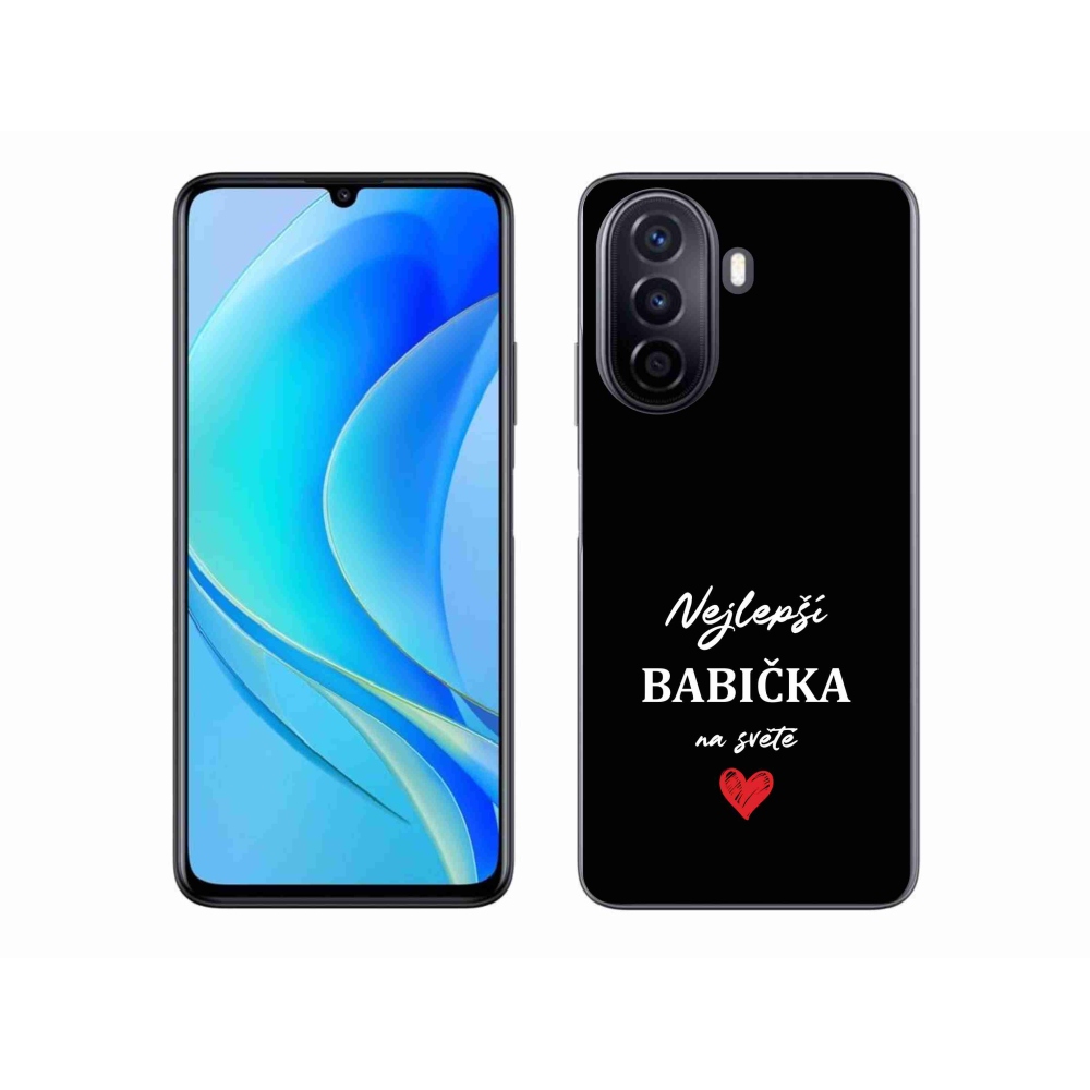Gél borító mmCase a Huawei Nova Y70-en - a legjobb nagymama 1 fekete háttérrel
