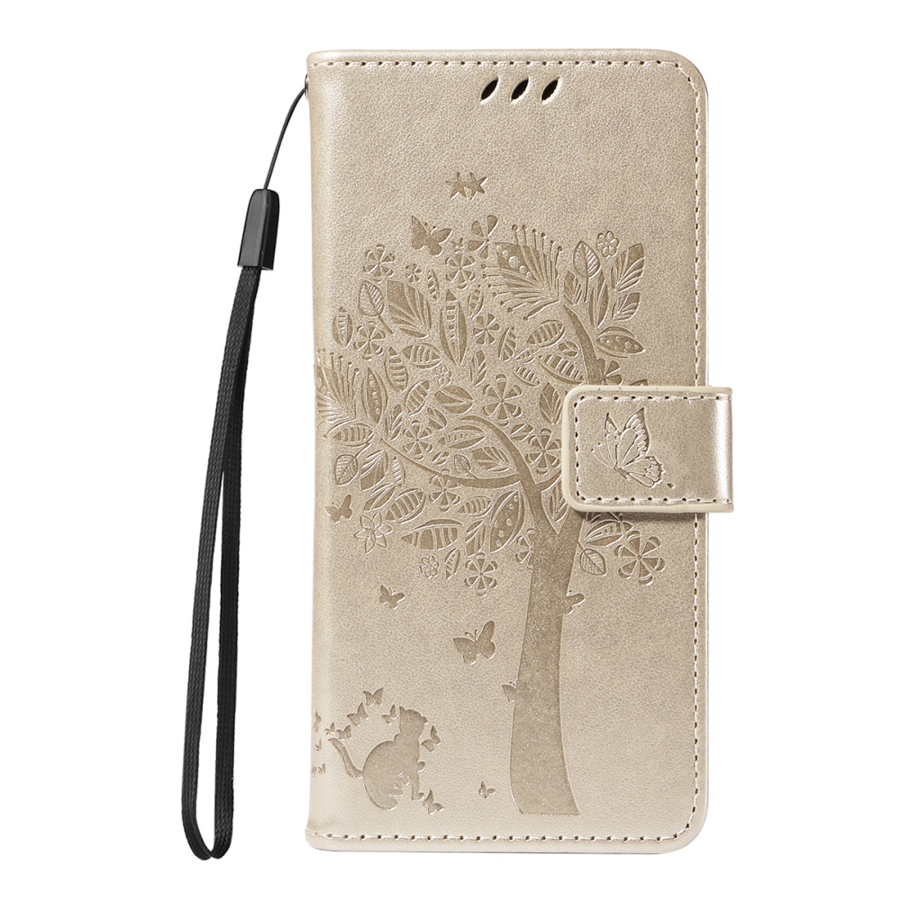 Fák könyv tok Xiaomi Redmi 15C 4G/5G (173mm) - arany színű