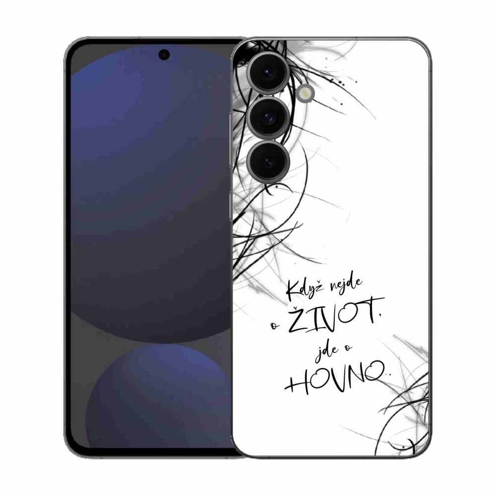 Gél borítás mmCase Samsung Galaxy S25 FE - vicces szöveg 16 fehér háttér