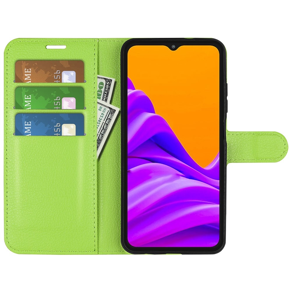 Litchi könyv tok Samsung Galaxy Xcover 7 Pro készülékhez - zöld