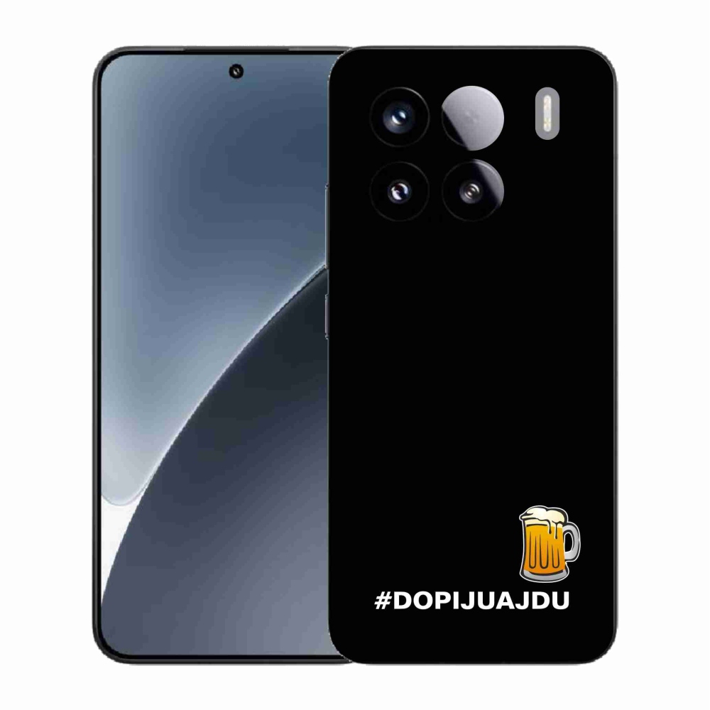 Gél borító mmCase a Xiaomi 15 - sör motívum 1 fekete háttérrel
