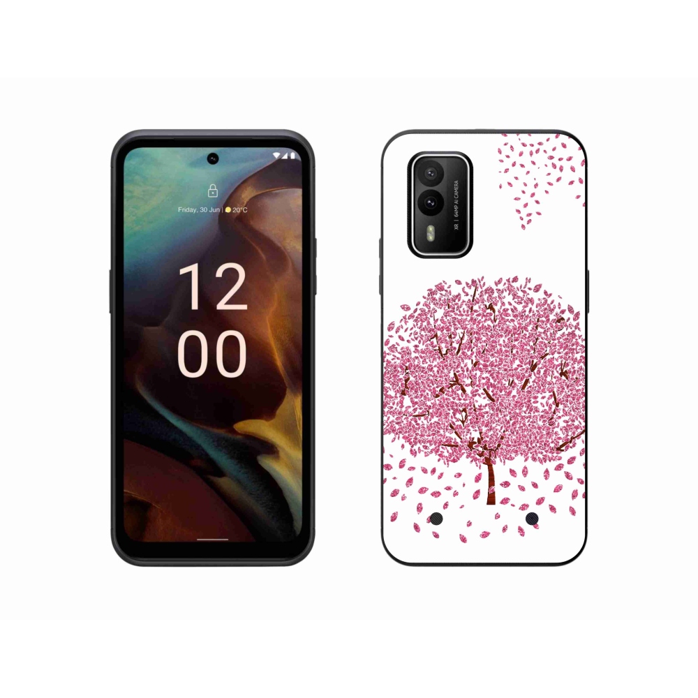 Zselés borító mmCase a Nokia XR21 készülékhez - rajzfilmfa levelekkel
