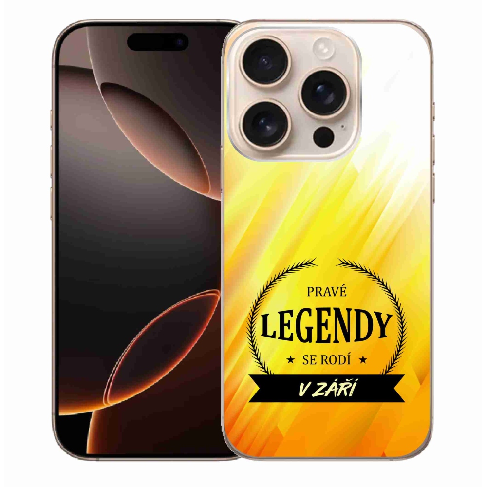 Gél borítás mmCase iPhone 16 Pro Max készülékhez - Legendák szeptemberben sárga háttérrel
