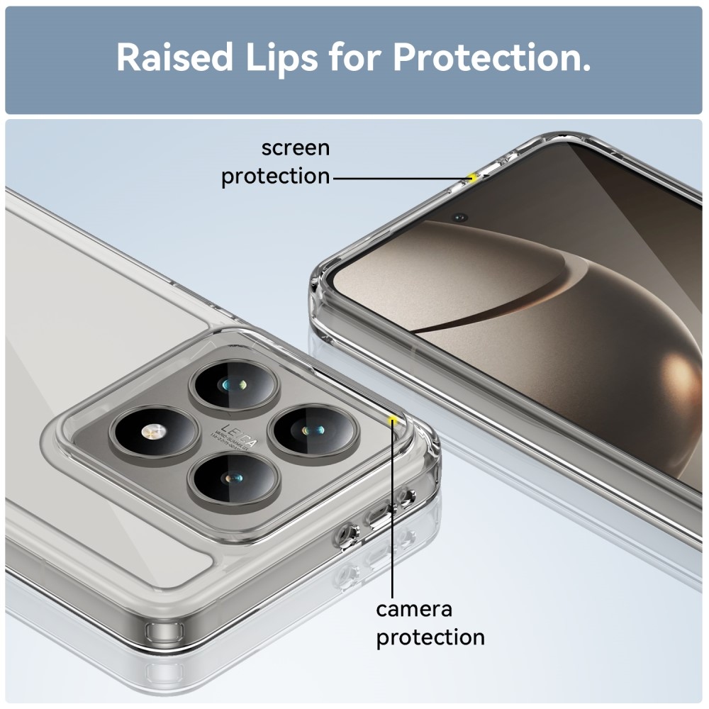 Gél tok fix hátlappal Xiaomi 14T/14T Pro készülékhez - átlátszó