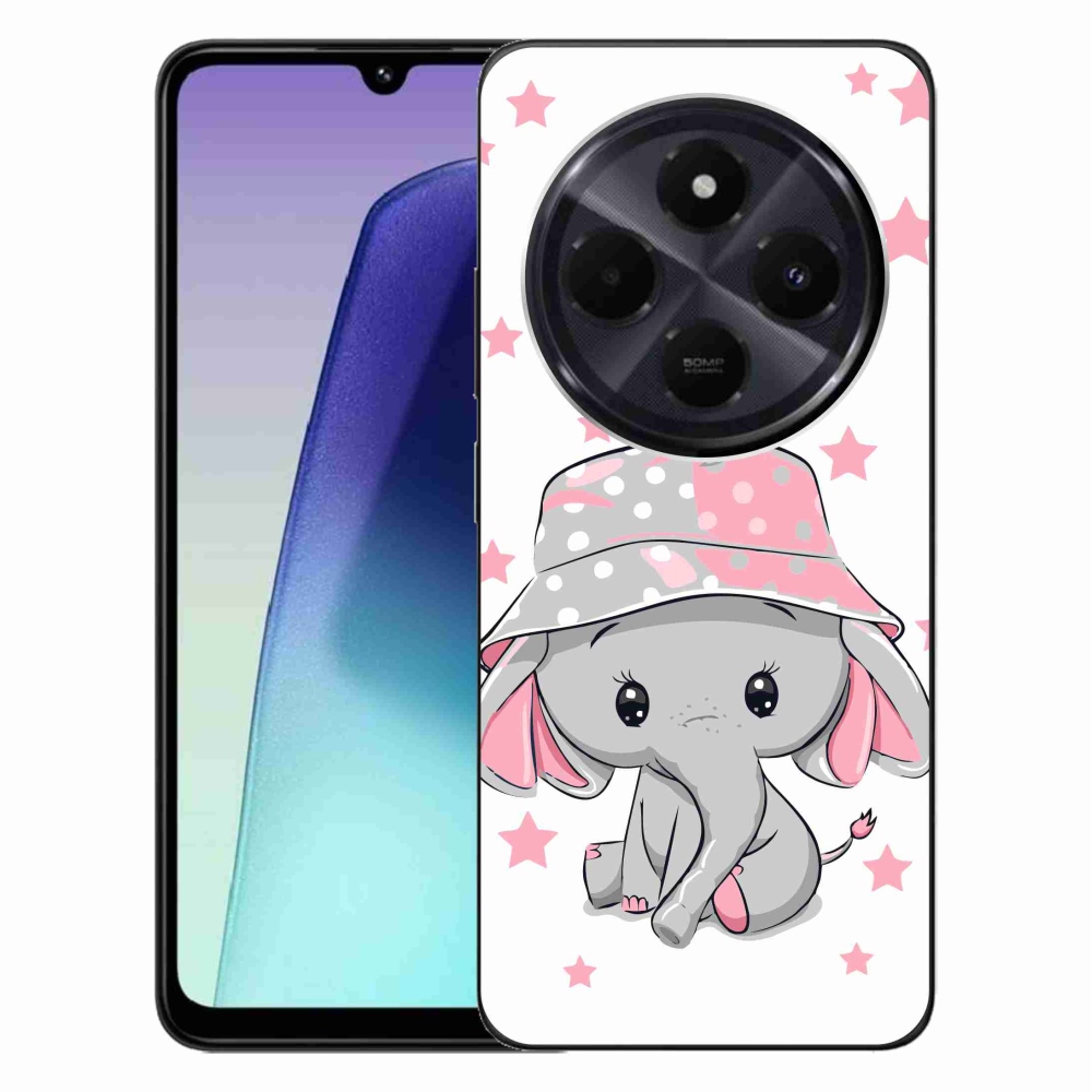 Gél borítás mmCase a Xiaomi Redmi 14C/Poco C75-hez - rózsaszín elefánt