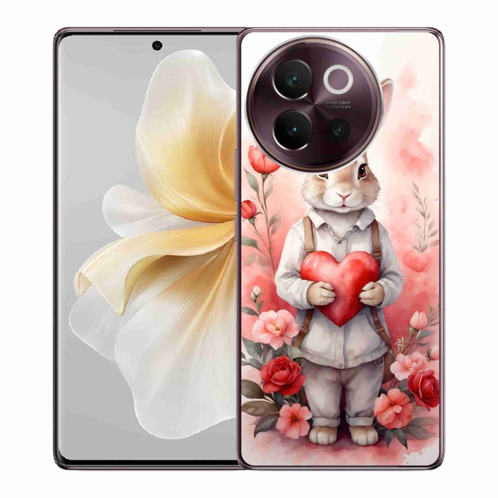 Gél borítás mmCase a Vivo V40 Lite 5G készülékhez - nyúl szívvel
