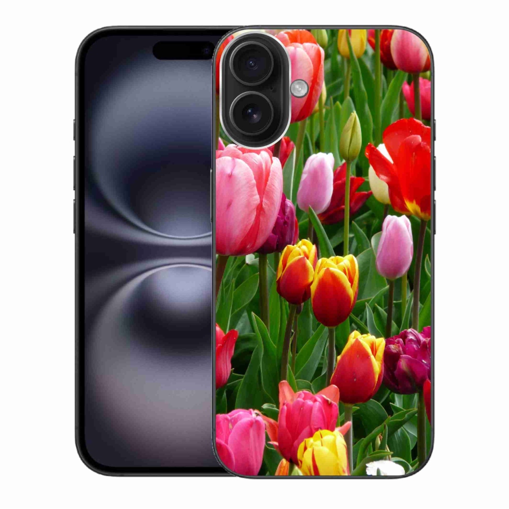 Gél borítás mmCase iPhone 16 Plus készülékhez - tulipánok