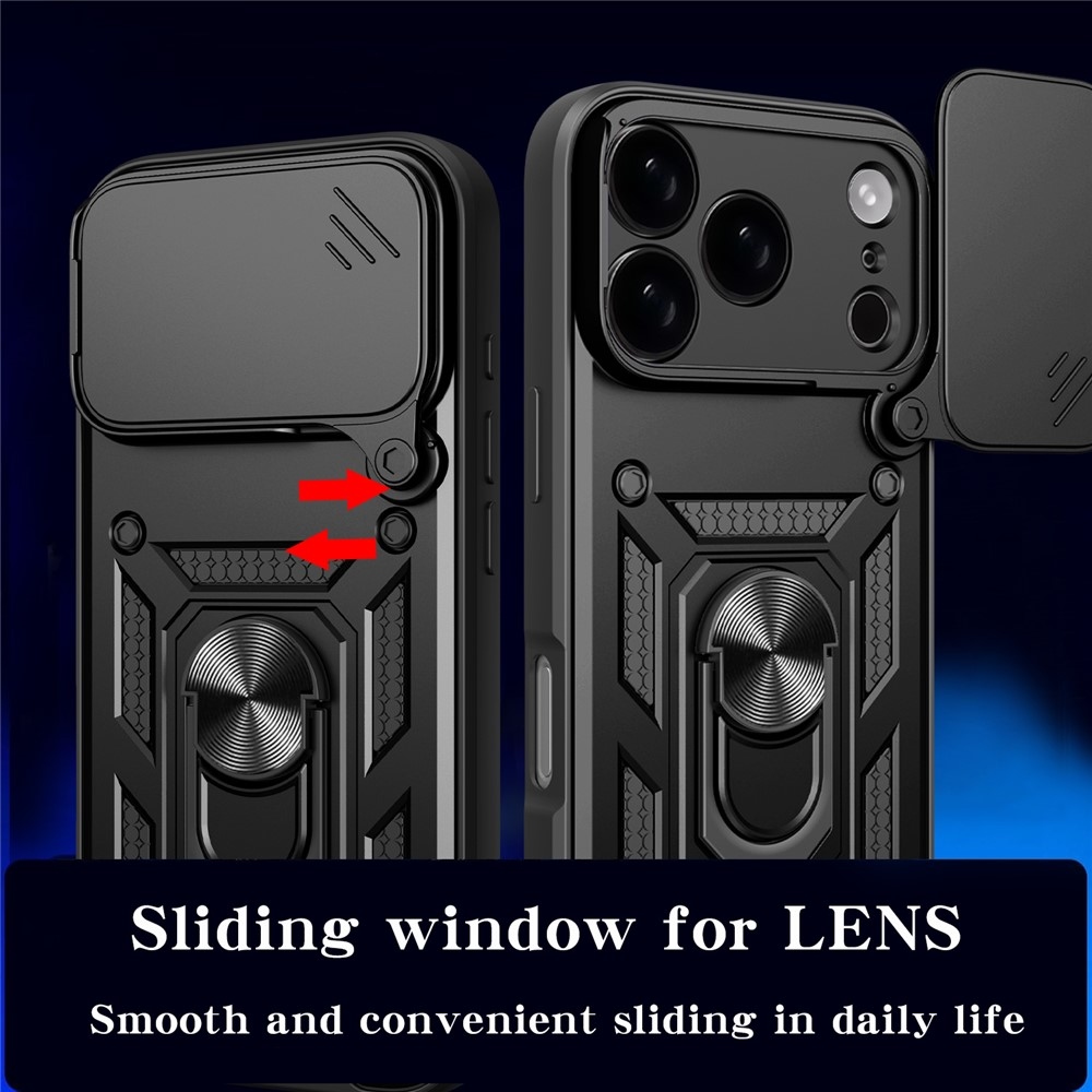 Ring tartós borító iPhone 17 Pro készülékhez - Fekete
