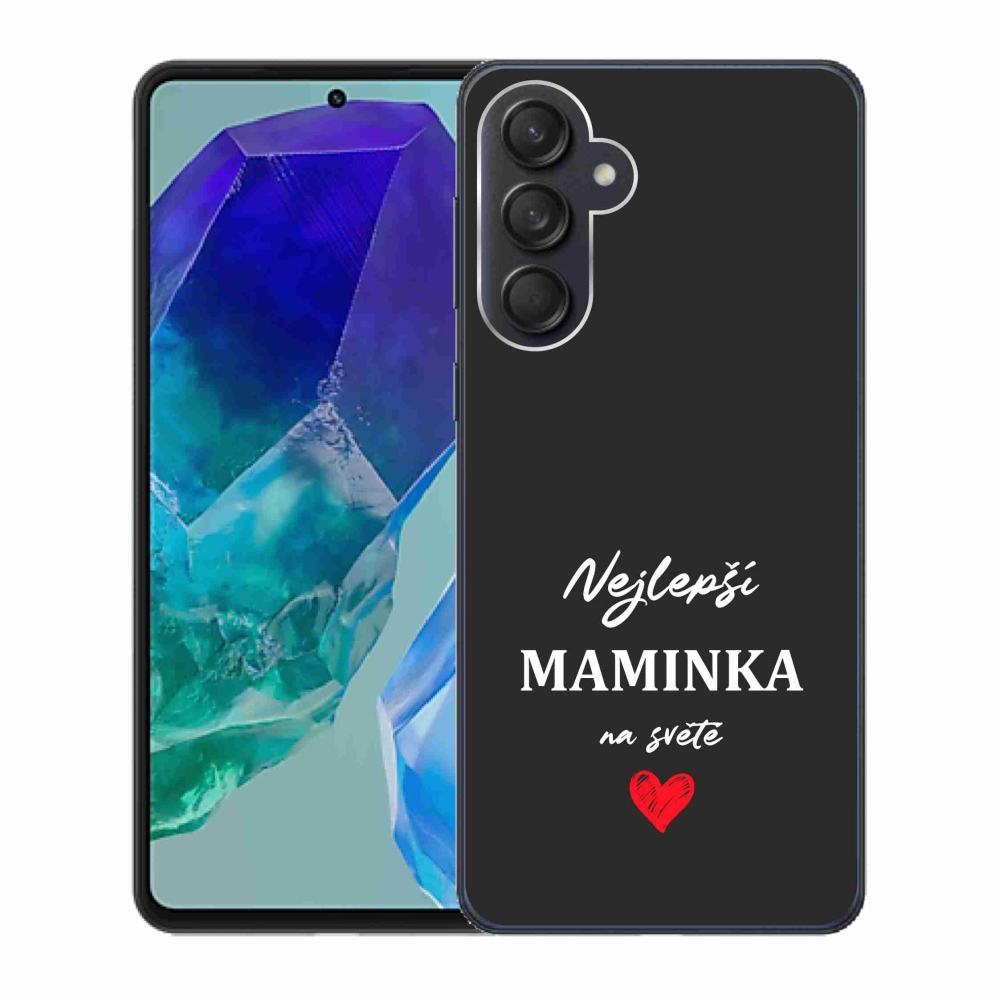 Gél borító mmCase Samsung Galaxy M55 5G - legjobb anya 1 fekete háttér