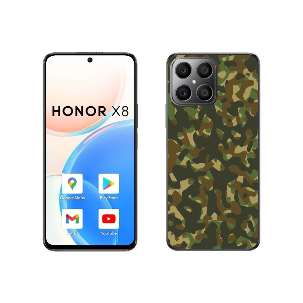 Zselés borítás mmCase a Honor X8 4G készülékhez - álcázó mintázat 1
