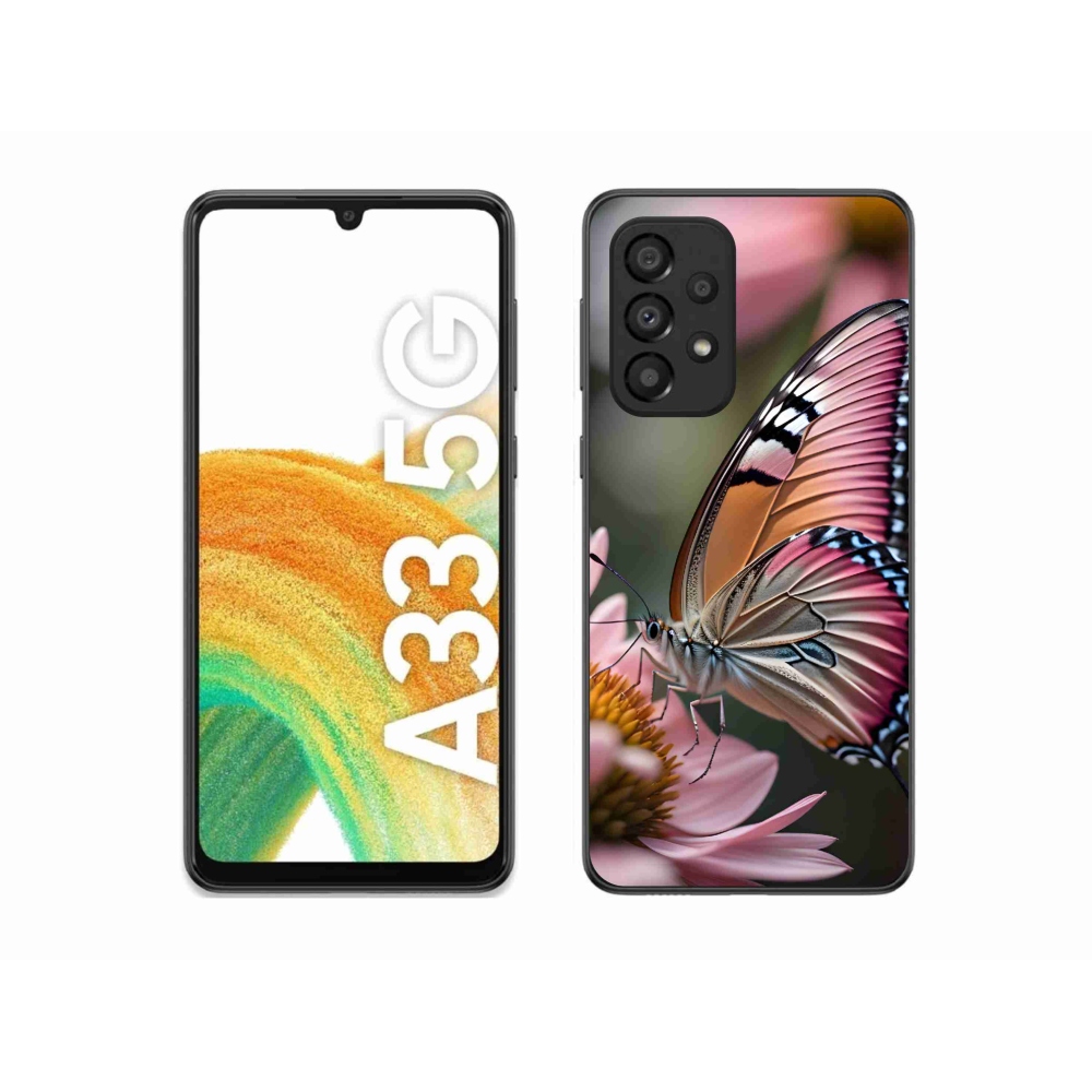 Zselés borítás mmCase Samsung Galaxy A33 5G - színes pillangó