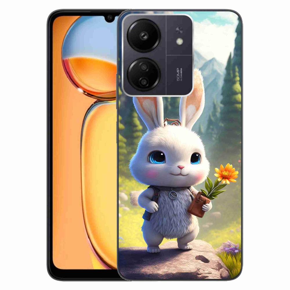 Gél borítás mmCase a Xiaomi Poco C65/Redmi 13C számára - aranyos nyuszi