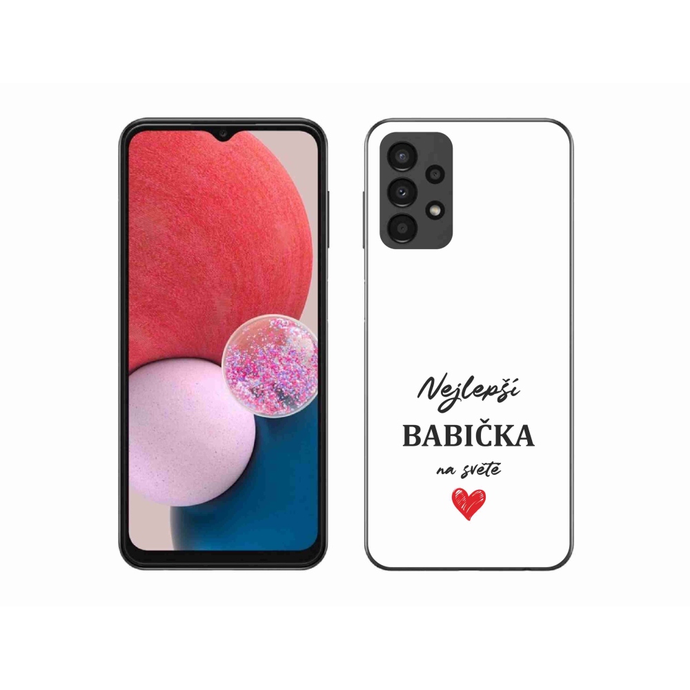 Gél borító mmCase Samsung Galaxy A13 4G - a legjobb nagymama 1 fehér háttérrel