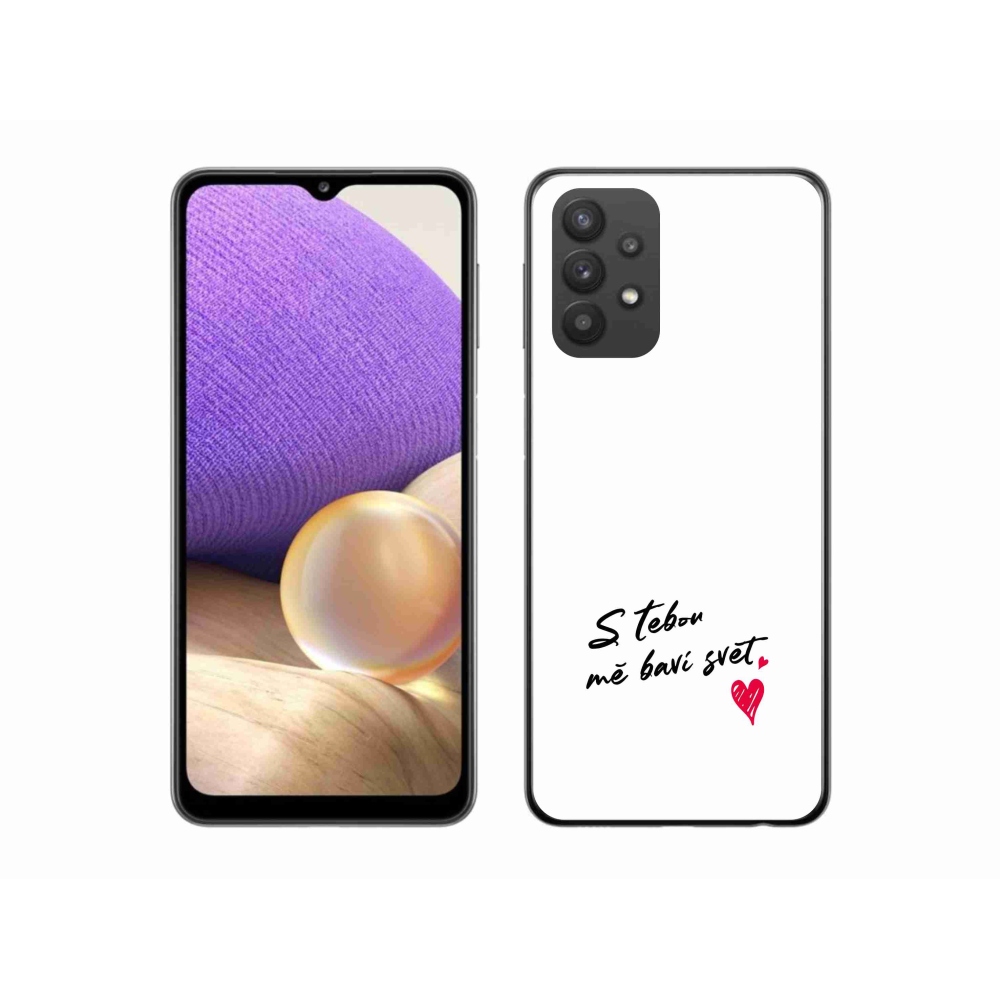 Gél borító mmCase Samsung Galaxy A32 5G - szerelmes szöveg 1 fehér háttér