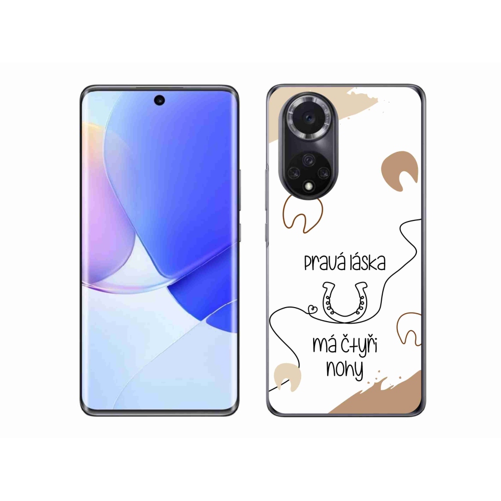 Gél borítás mmCase a Huawei Nova 9 készülékhez - ló motívum fehér háttérrel