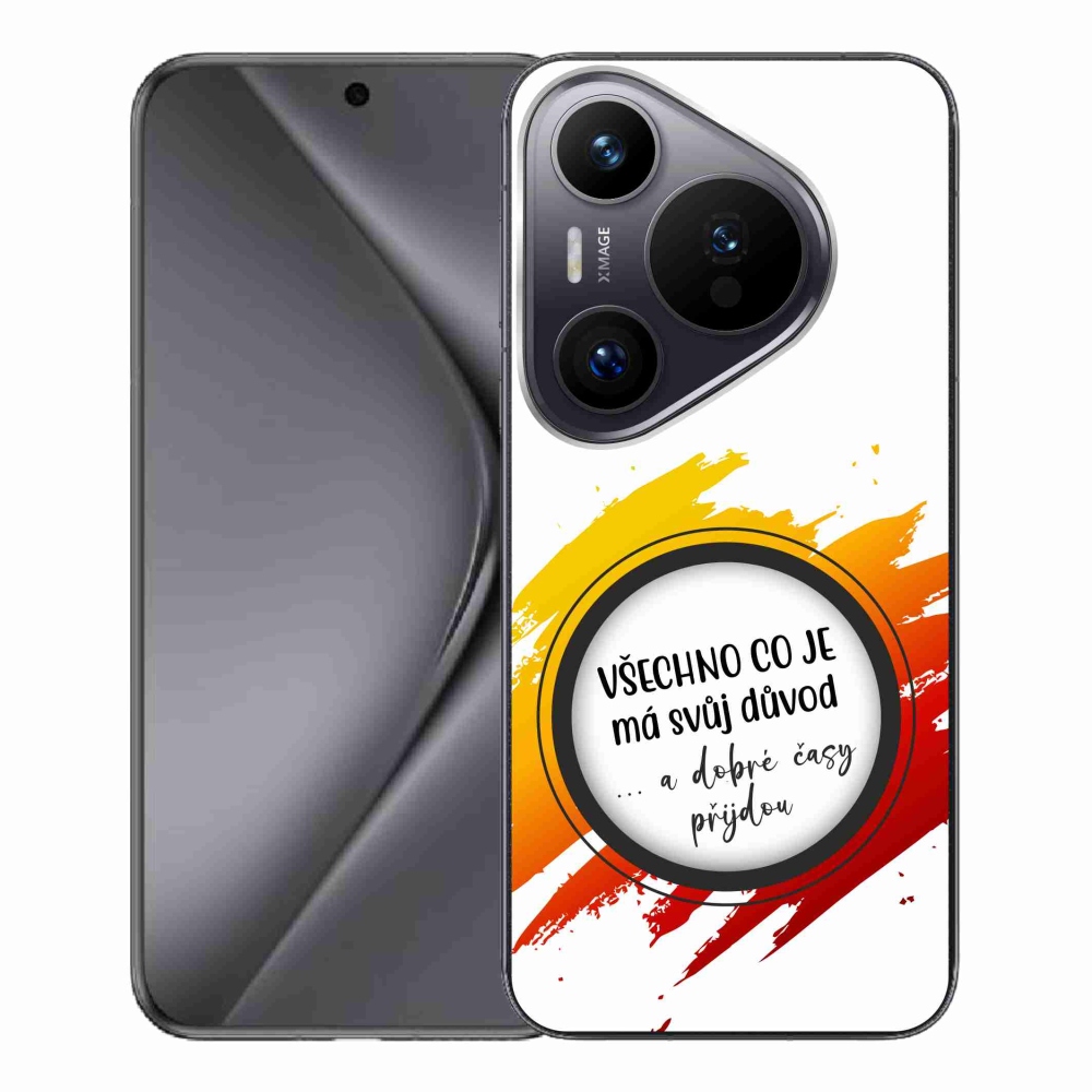 Gél borítás mmCase a Huawei Pura 70 Pro - idézet 3 fehér háttérrel