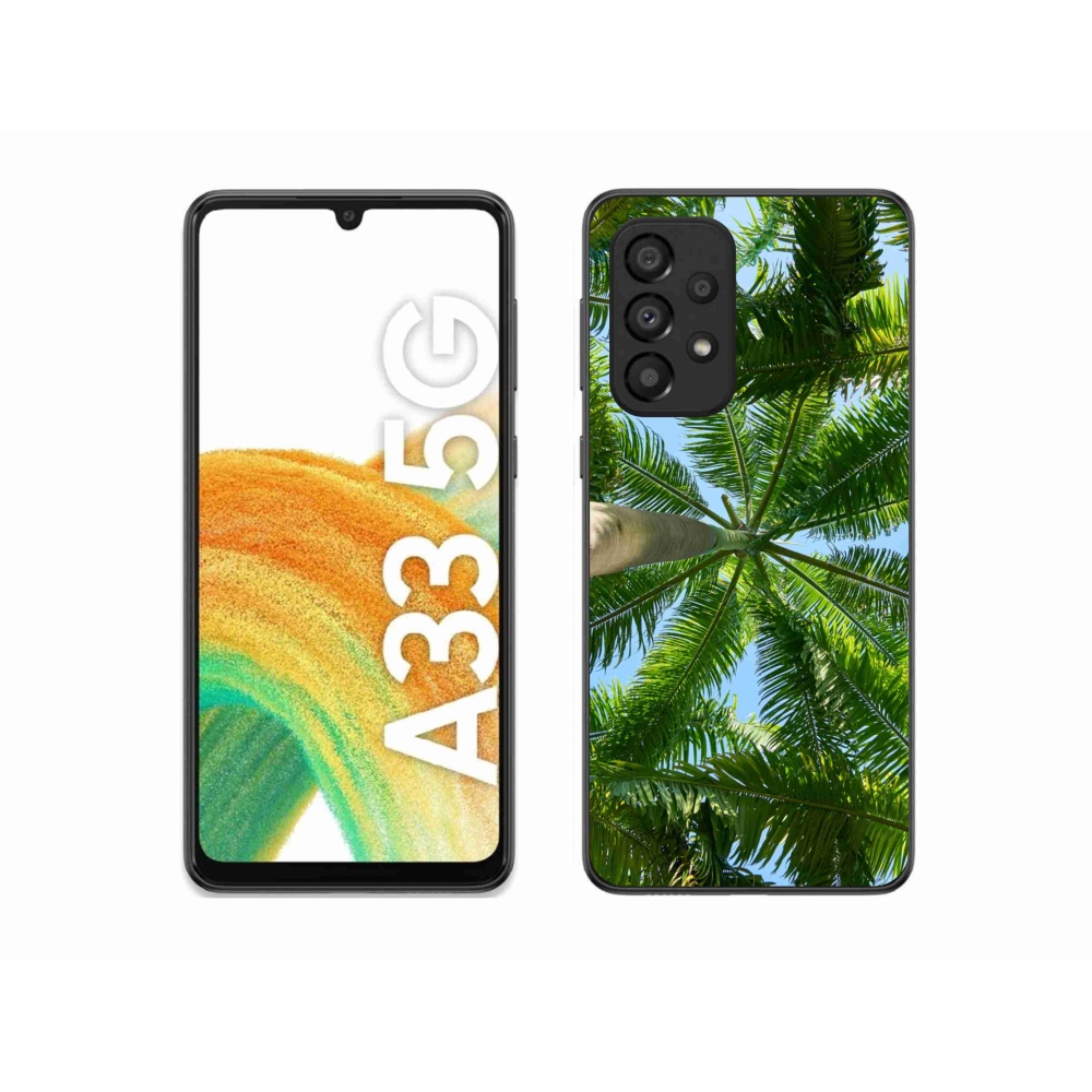 Gél borítás mmCase Samsung Galaxy A33 5G - pálmafa - Samsung Galaxy A33 5G számára