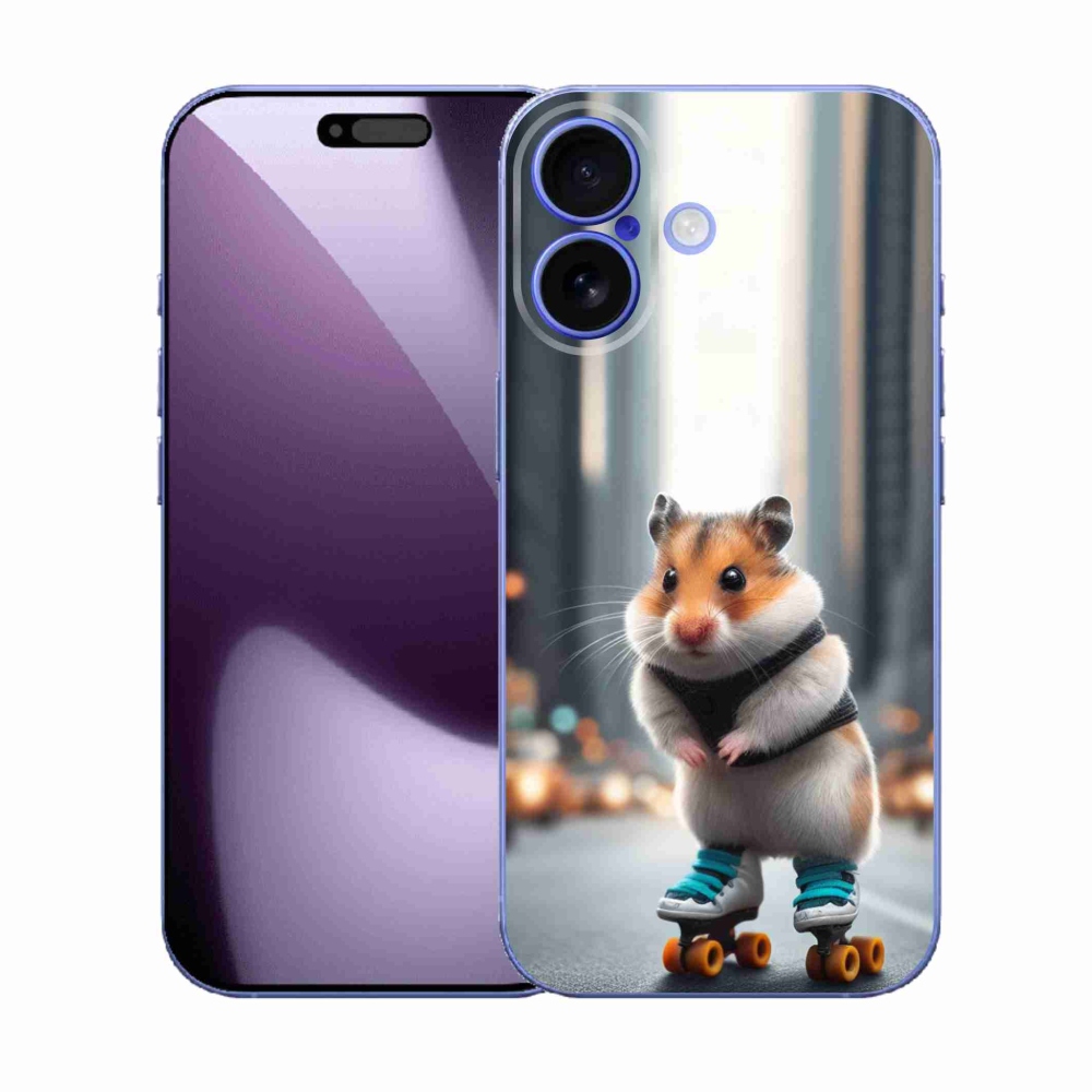 Zselés borítás mmCase iPhone 17 készülékhez - hörcsög korcsolyán