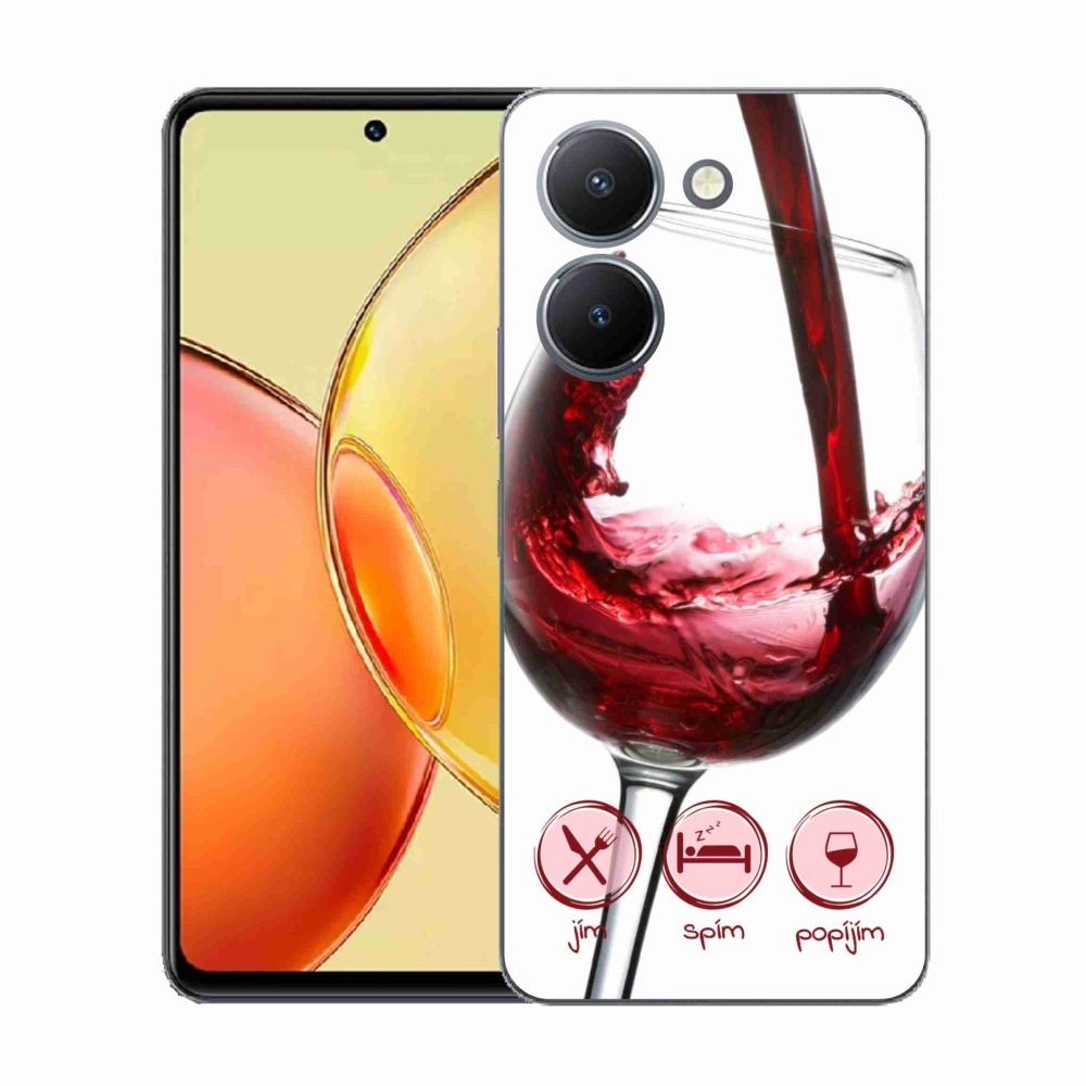 Zselés borítás mmCase a Vivo Y36-hoz - borospohár piros