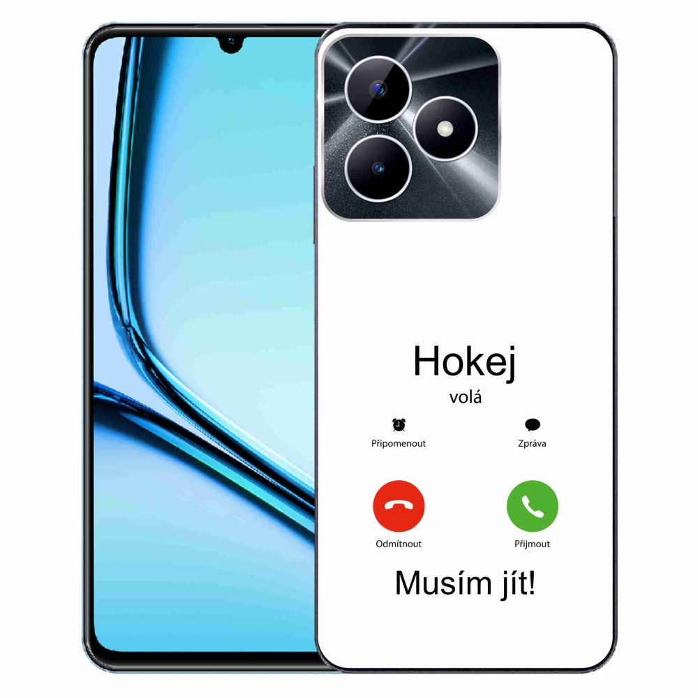 Gél borító mmCase a Realme Note 50-en - hoki hívások fehér háttérrel