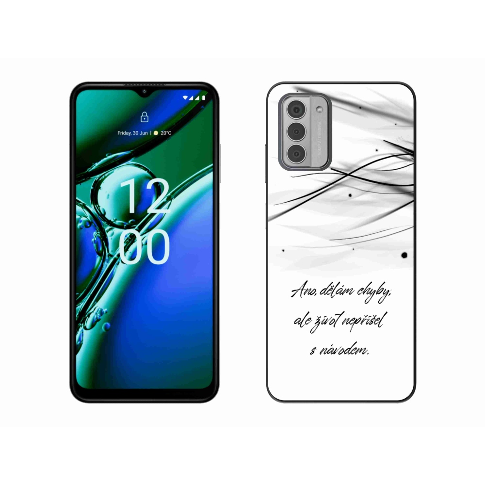 Zselés borító mmCase a Nokia G42 készülékhez - idézem fehér háttér