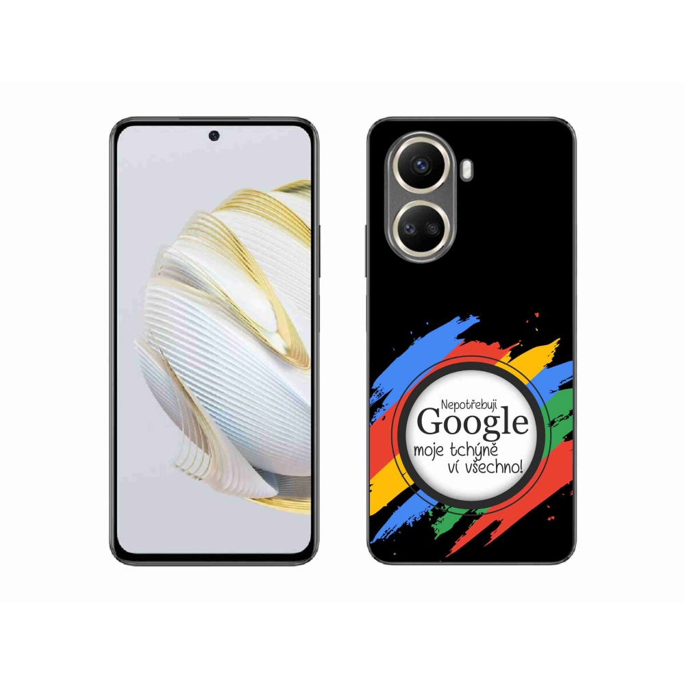 Gél borítás mmCase a Huawei Nova 10 SE-n - anyós mindent tud fekete háttérrel
