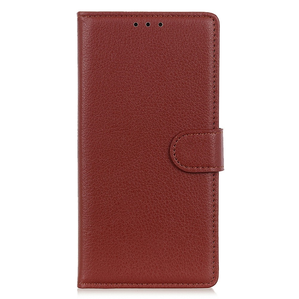 Litchie könyvtáska Xiaomi Redmi 15C 4G/5G (173mm) - barna