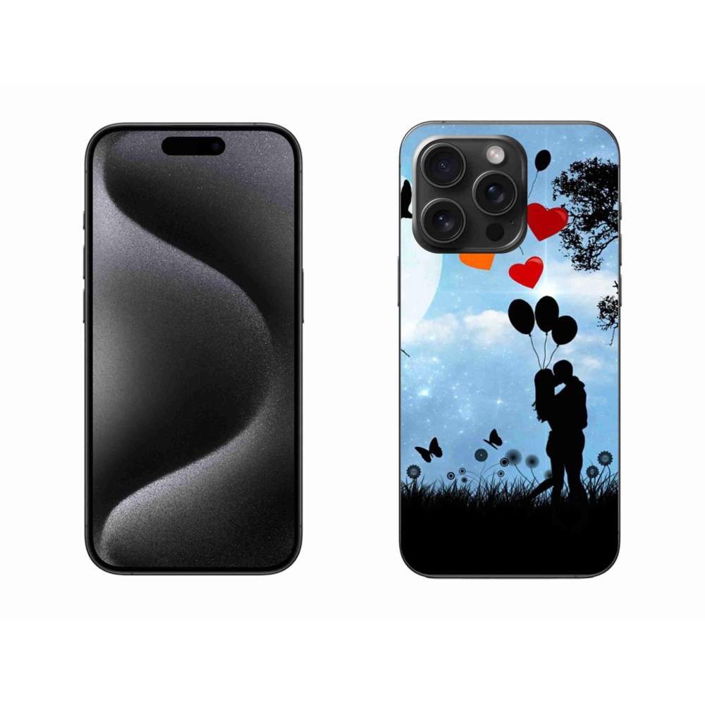 Gél tok mmCase iPhone 15 Pro Max készülékhez - szerelmes pár