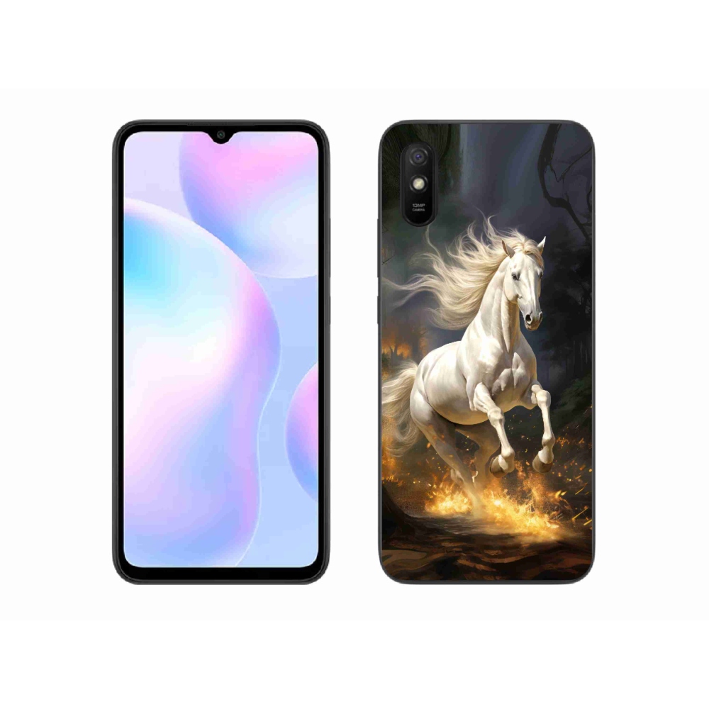 Gél borítás mmCase a Xiaomi Redmi 9AT-hoz - fehér ló 2