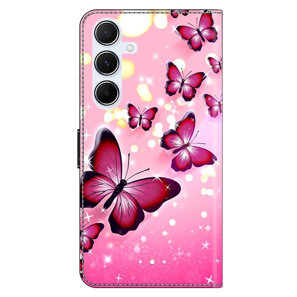 Firmly book tok Samsung Galaxy A17 5G/A26 5G - rózsaszín pillangókhoz