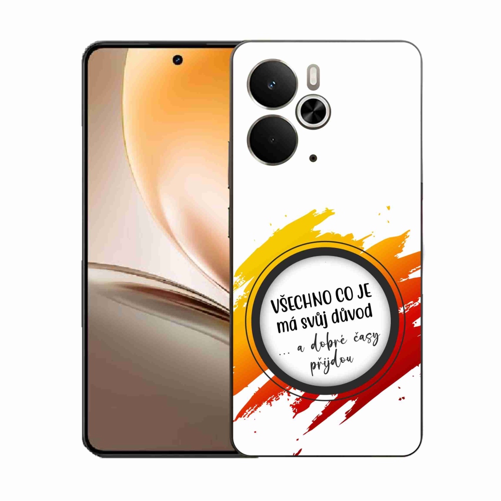 Gél borítás mmCase a Realme 14 5G-n - idézet 3 fehér háttér