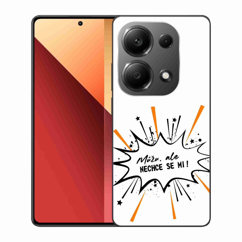Gél borító mmCase a Xiaomi Redmi Note 13 Pro 4G/Poco M6 Pro - vicces szöveg 11 fehér háttérrel