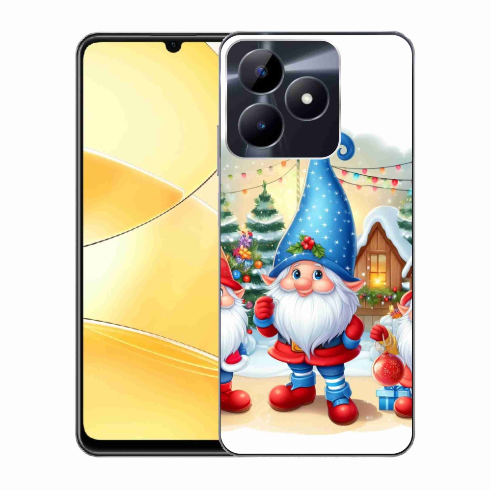 Gél borítás mmCase a Realme C51/C53 készülékhez - Karácsonyi manók