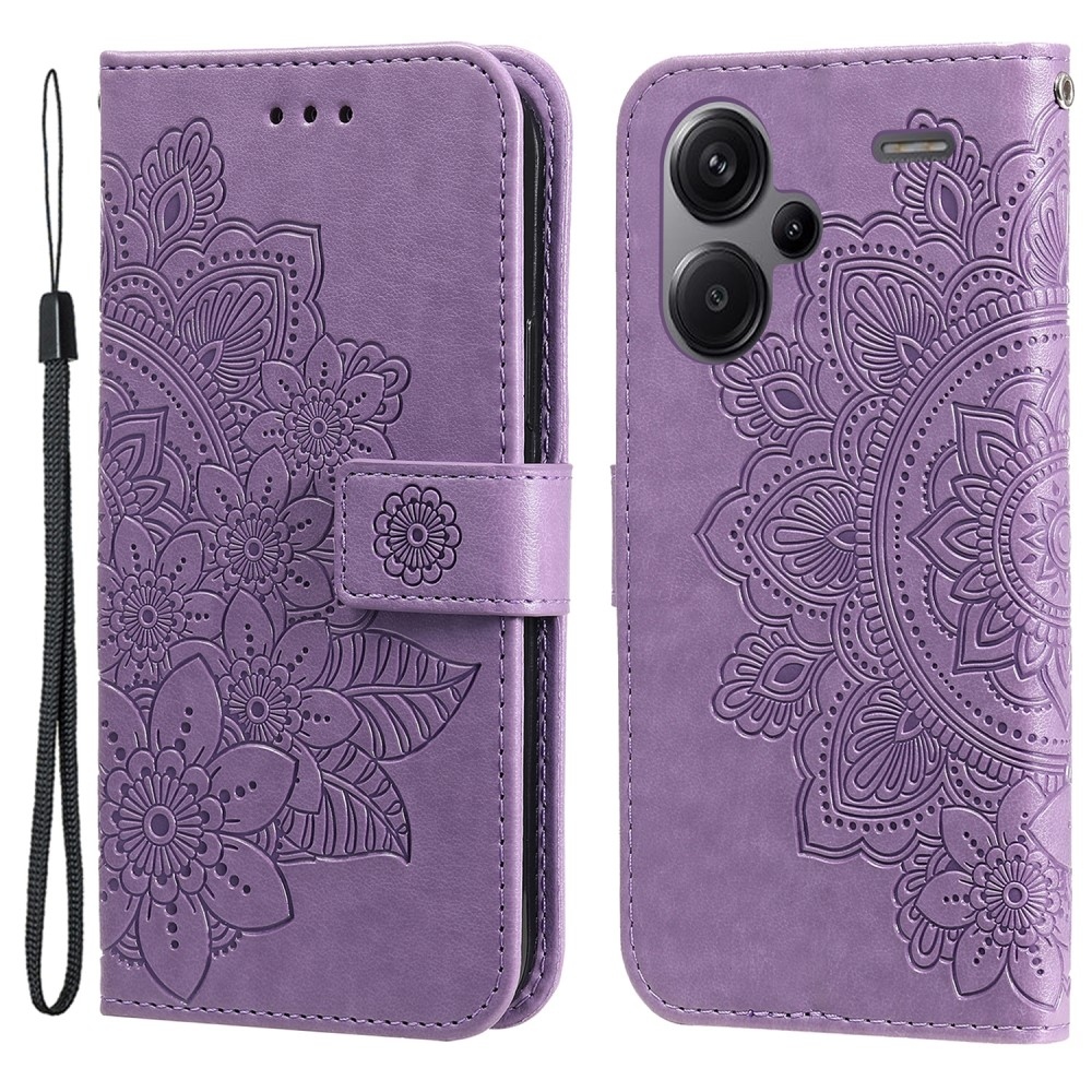 Mandala könyv tok a Xiaomi Redmi Note 13 Pro+ 5G számára - lila