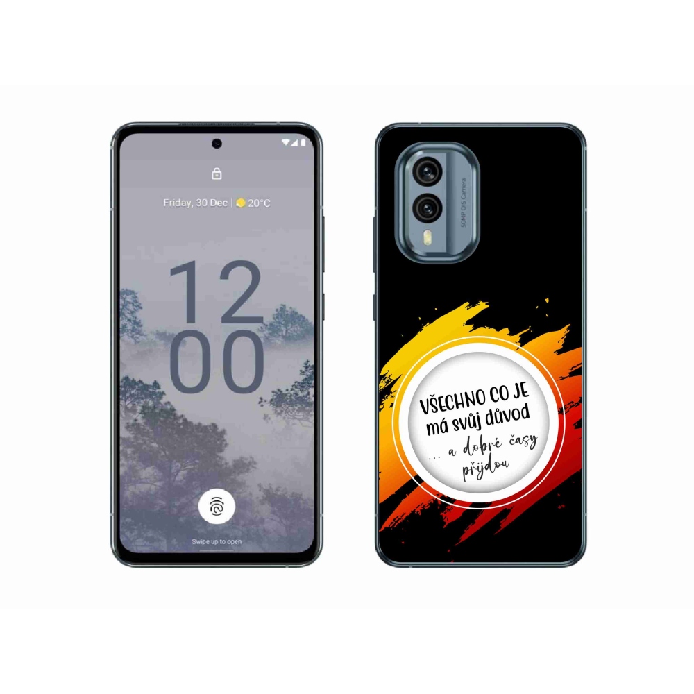 Zselés borítás mmCase a Nokia X30 5G készülékhez - idézet 3 fekete háttér